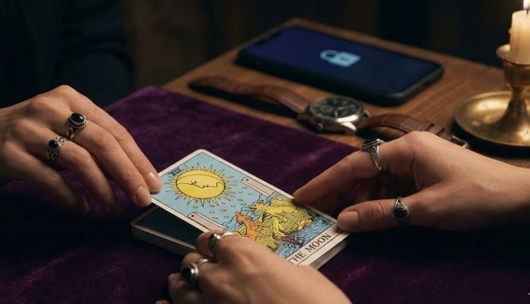 Tarot y Terceras Personas: ¿Hay alguien más o son imaginaciones mías? 4 Lectura de tarot enfocada en descubrir infidelidades y terceras personas, mostrando la carta de La Luna que simboliza los secretos ocultos de la pareja.