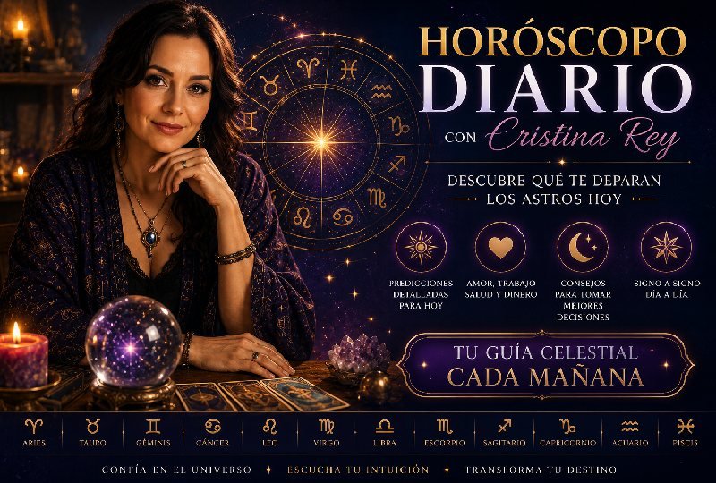 Horóscopo Diario con Cristina Rey: Descubre la Verdad que los Astros Tienen para Ti Hoy 1 Horóscopo diario con Cristina Rey: rueda zodiacal y predicciones astrales de hoy