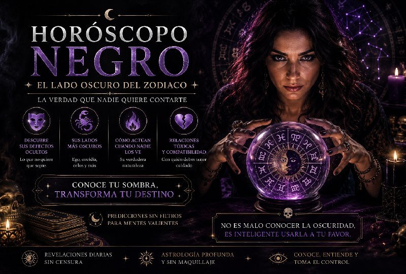 Horóscopo Negro Hoy: Revelaciones del Lado Oscuro de tu Signo 1 Horóscopo Negro de hoy: revelaciones astrológicas sobre el lado oscuro y defectos de los signos zodiacales.